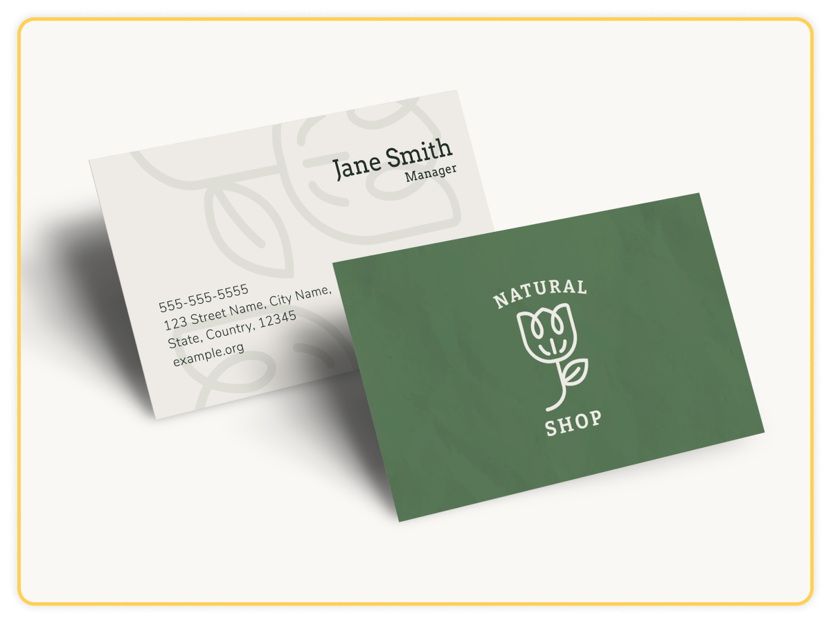 Personalised business cards